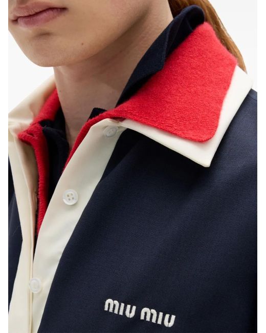 Robe Courte Kid Miu Miu en coloris Blue