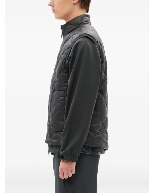 Hiking Patrol Men's Gray Quilted Diamond-Pattern Gilet