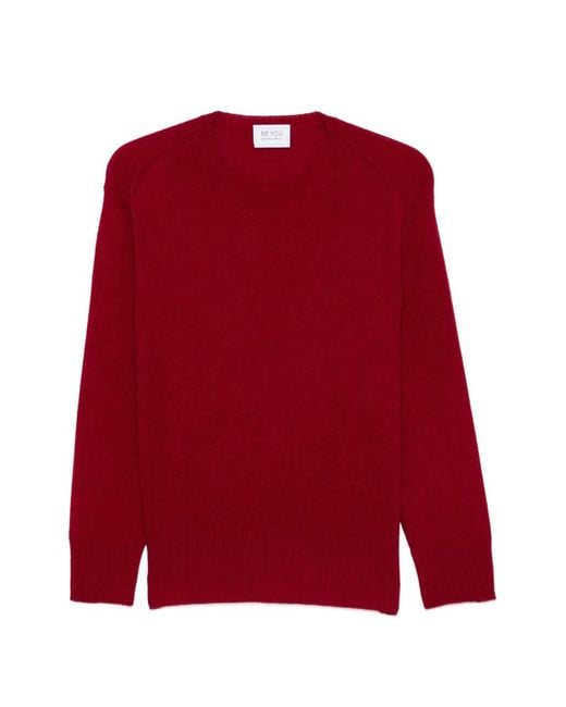 Be You Red Pullover Mit Raglanärmeln