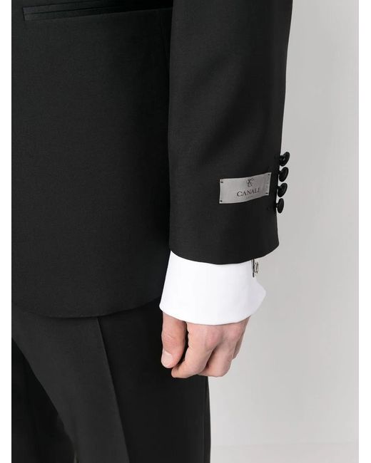 Canali Black Single-Breasted Two-Piece Suit for men