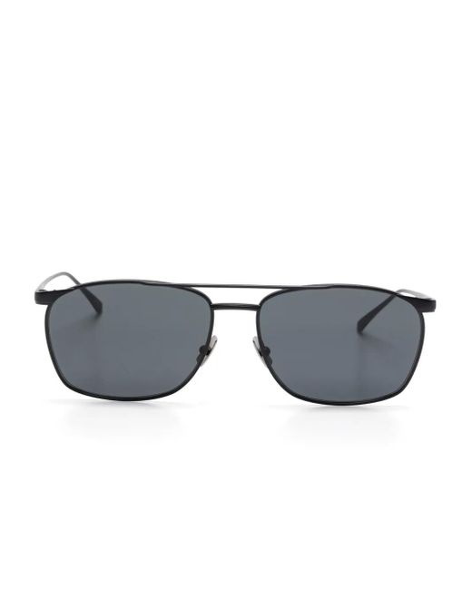 Saint Laurent Gray Navigator-Frame Sunglasses for men