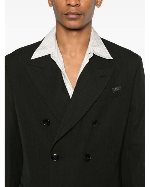 Martine Rose Black Double-Breasted Jacket
