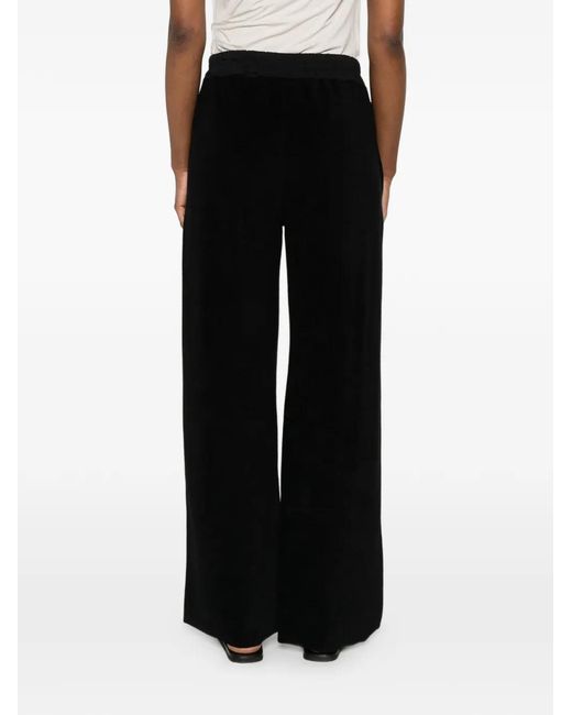 Thom Krom Black Drawstring-Waist Trousers