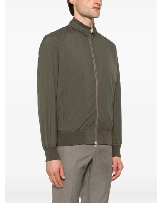 Barba Napoli Gray Fox Bomber Jacket for men