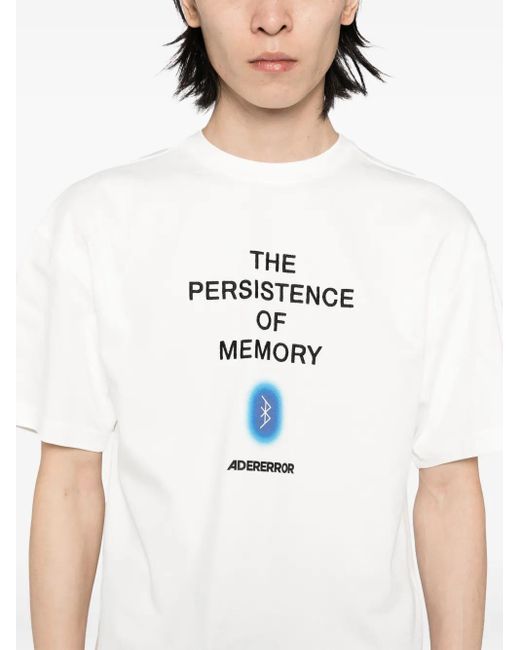 Adererror White Crew-Neck T-Shirt for men