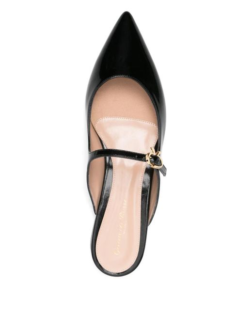 Gianvito Rossi エナメルレザー ミュール Black