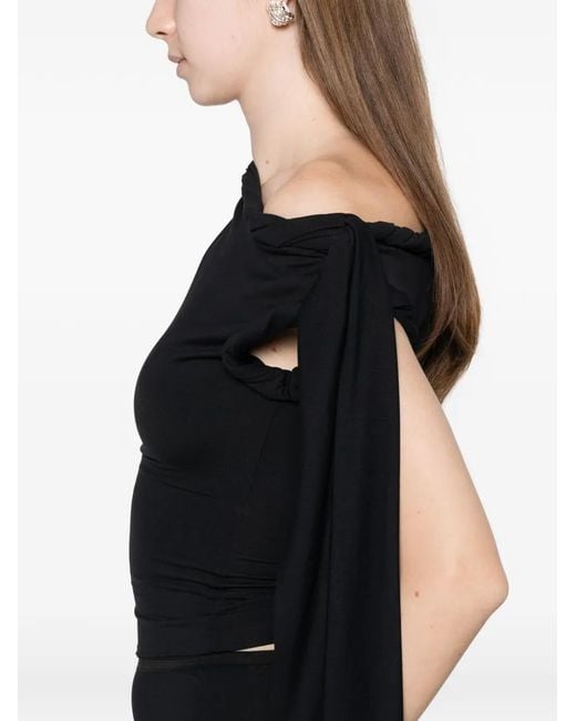 Axel 113 Black Tiana Twisted One-Shoulder Top