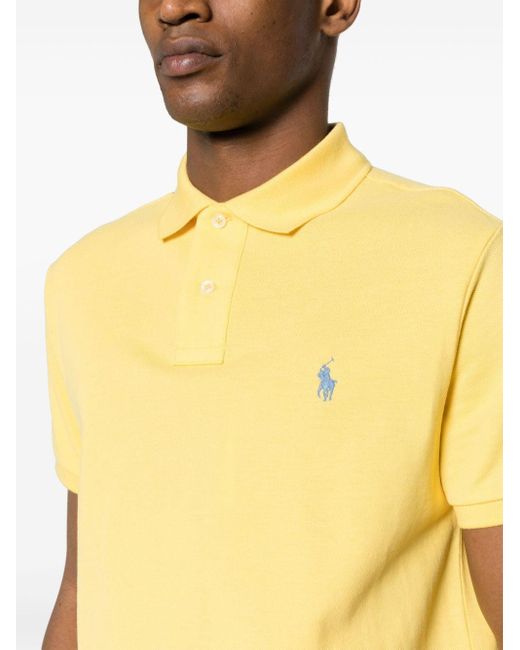 Polo Ralph Lauren Yellow Polo-pony-embroidery Polo Shirt for men