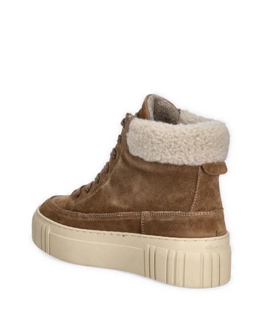 Gant Brown Shearling Detailing Boots