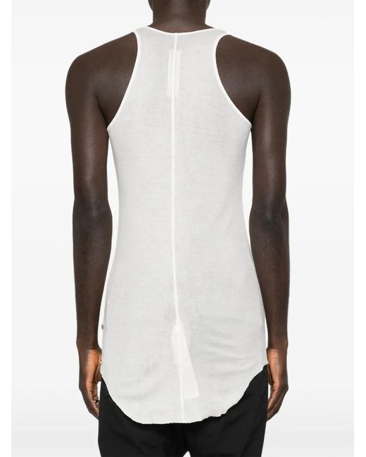 Rick Owens White Basic Rib Tank Top for men