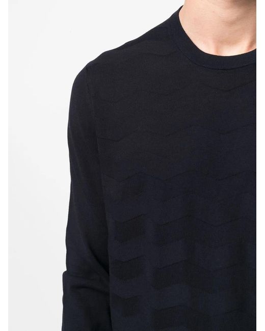 Corneliani Blue Round-Neck Knit Jumper for men