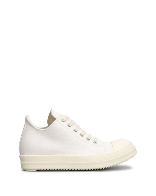 Rick Owens White Low Sneaks Sneakers