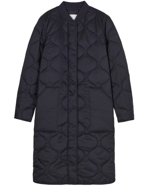 Closed Blue Single-breasted Quilted Coat