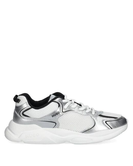HUGO Metallic-finish Sneakers