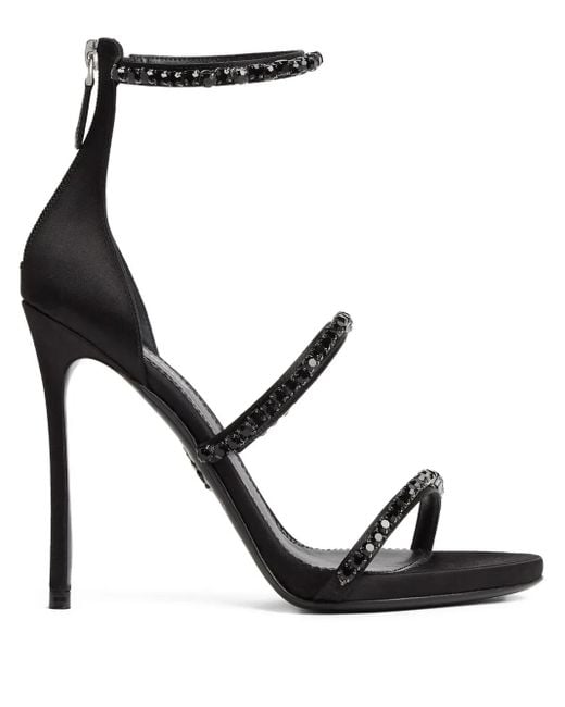 DSquared² Black Straps Strass Sandals