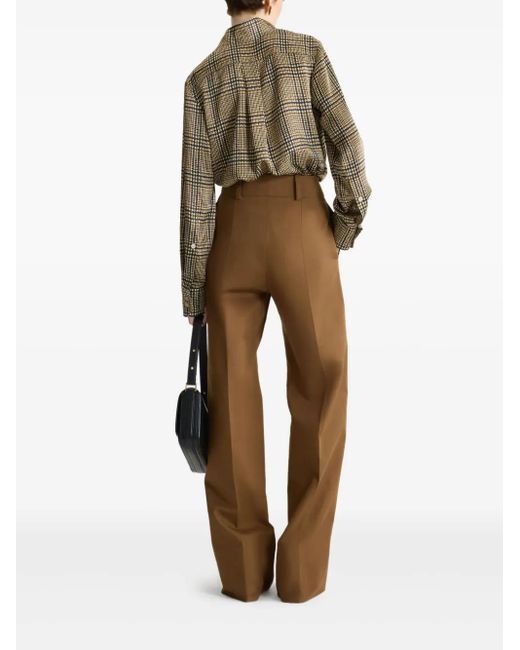 Patou Natural Cargo-Pocket Flared Trousers