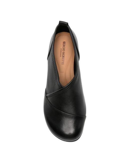 SERGIO MORETTI FIRENZE Gray Crossover-Panel Loafers