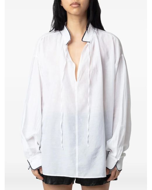 Zadig & Voltaire White Troene Shirt