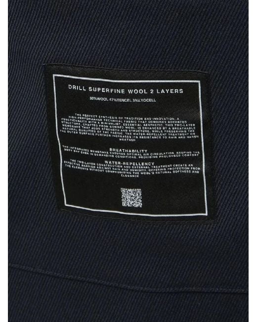 Paltò Blue Trench Luca À Boutonnière Croisée