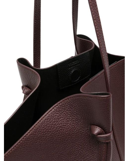 Yuzefi Brown Large Mochi Pleated Leather Tote Bag