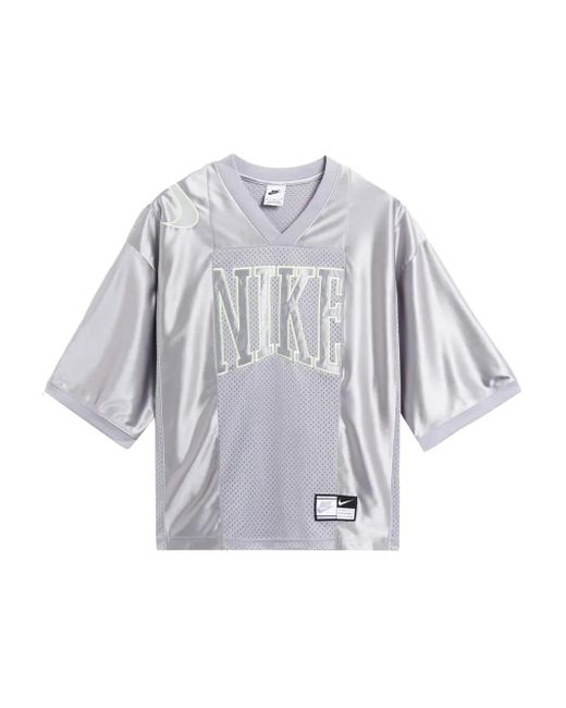 Mesh-panel jersey top Nike de color White