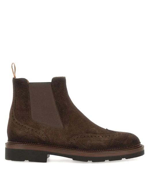 Santoni Brown Kalamaboot Chelsea Boots for men