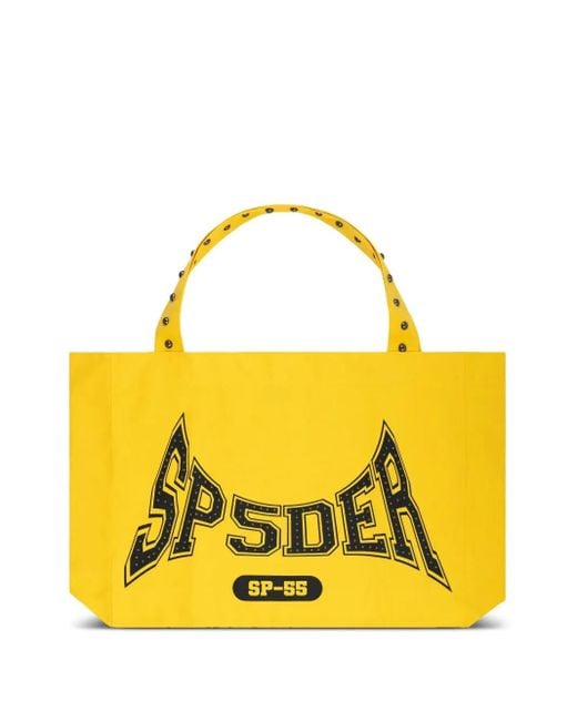 Sp5der Tote Bag Mit Nieten in Yellow für Herren