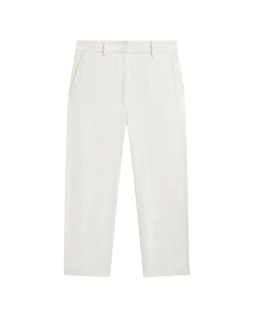 Frankie Shop White Pantalon Court Lior À Ceinture