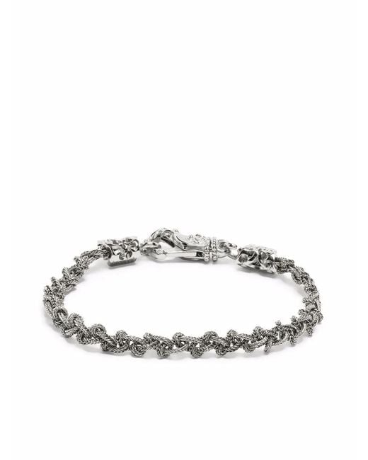 Emanuele Bicocchi Metallic Braided Knot Bracelet