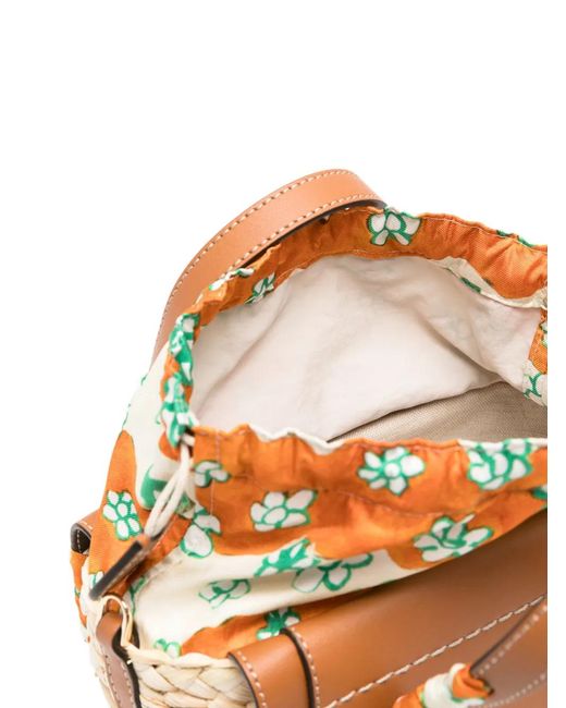 CUBA LAB White Habanera Floral-Print Silk-Trim Tote Bag