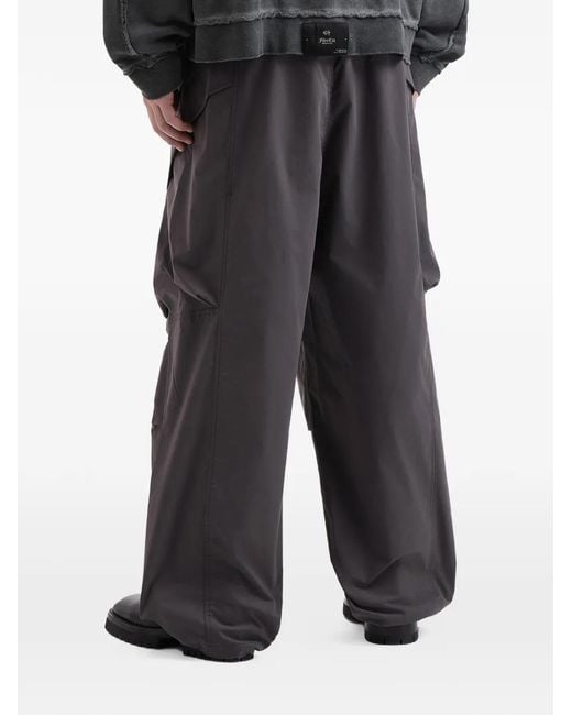 FIVE CM Gray Elasticated Multi Pocket Trousers for men