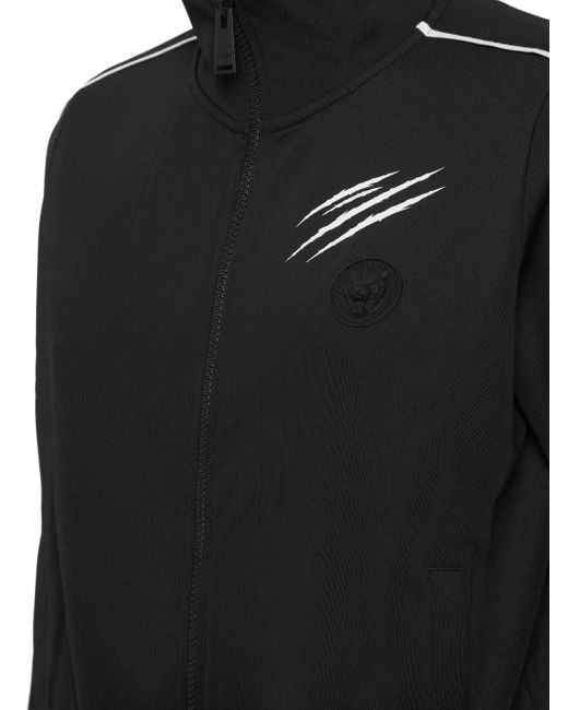 Philipp Plein Black Cropped Tracksuit Jacket
