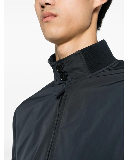 Aspesi Blue Zip-Up Bomber Jacket for men