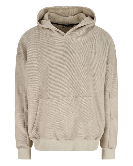 White Sand Natural Kangaroo-Pocket Sweatshirt for men