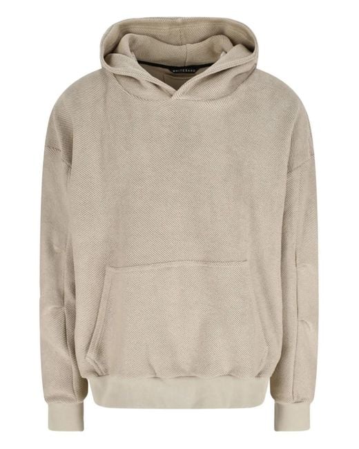 White Sand Natural Kangaroo-Pocket Sweatshirt for men