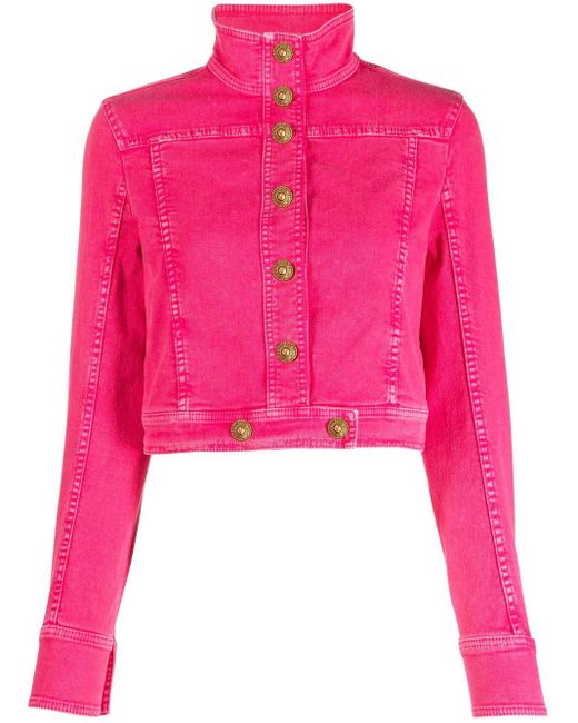 Versace Jeans Pink Button-fastening Denim Jacket