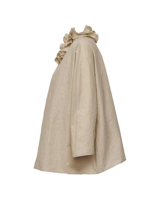 Apuntob Natural Ruffled-Collar Blouse