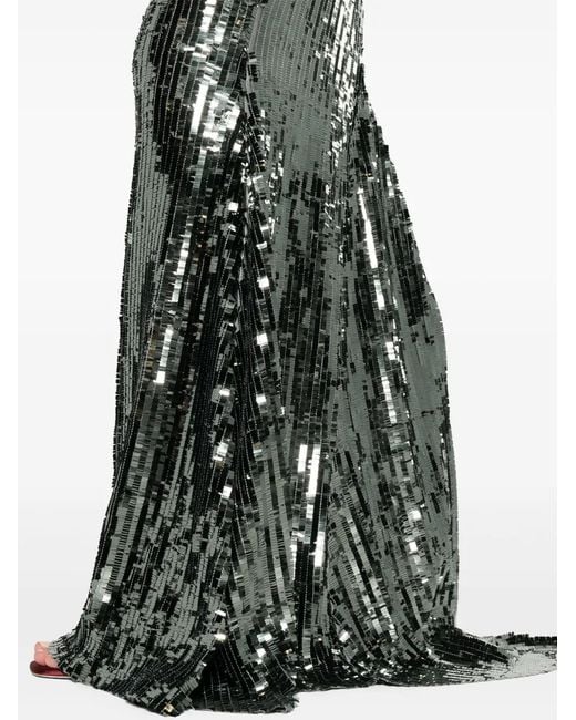 ‎Taller Marmo Black Sequinned Maxi Skirt