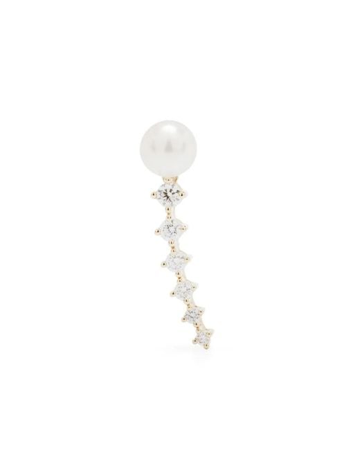 Mizuki White 14K Pearl Drop Earrings