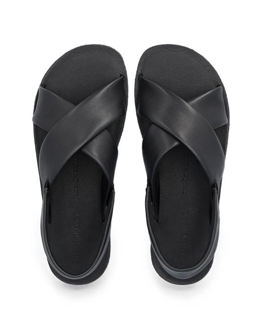 Groundies White Crossover-Strap Sandals