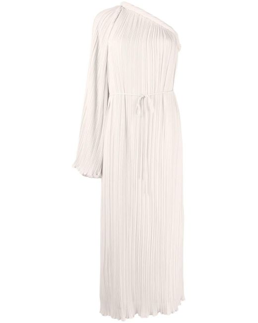 Rachel Gilbert White Crio One-shoulder Long Dress