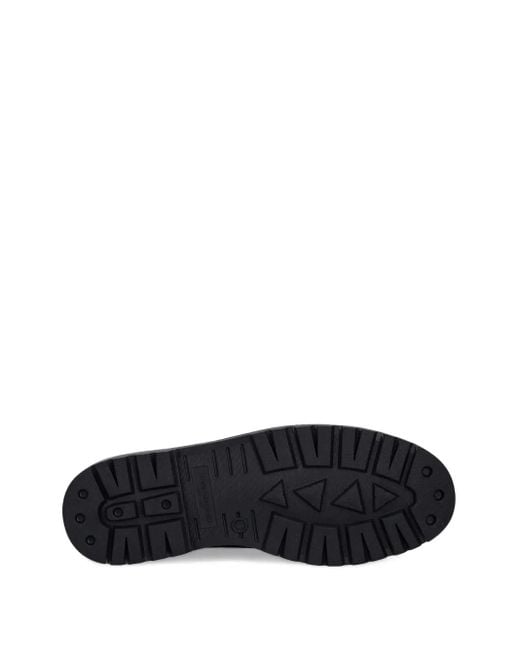 Vagabond Black Leather Boat Shoes for men