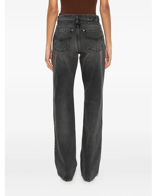 Blumarine Gray Five-Pocket Jeans