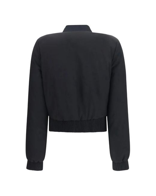 McQueen Blue Silk Bomber Jacket