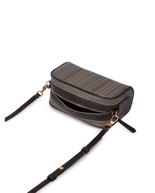 Paul Smith Brown Striped Satchel