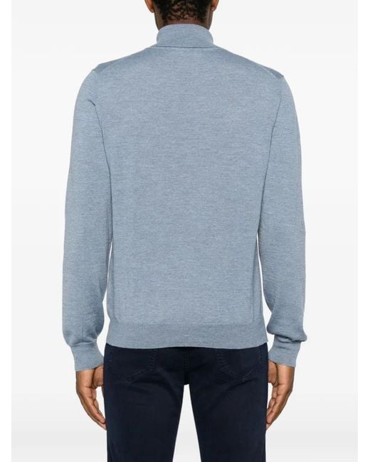 Tagliatore Blue Long-Sleeves Sweater for men