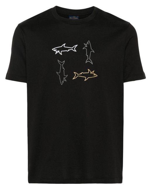 Camiseta con logo estampado Paul & Shark de hombre de color Black
