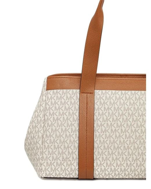 MICHAEL Michael Kors White Monogram Tote Bag