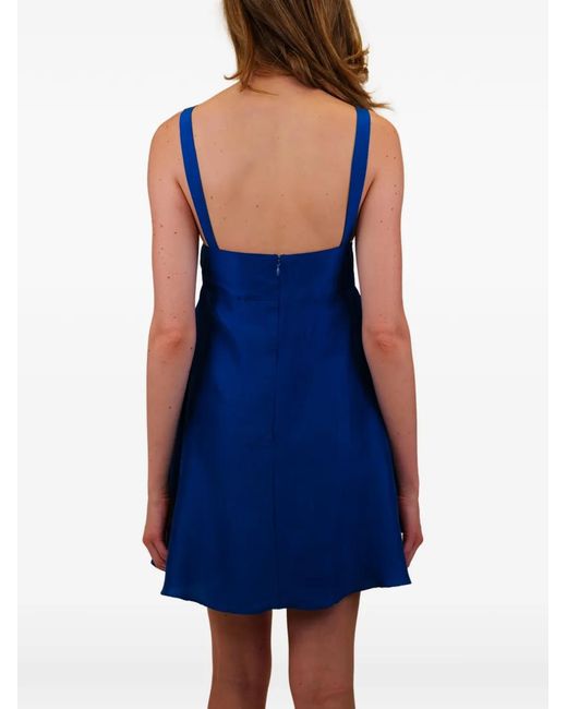 Azeeza Blue Arden Raw Mini Dress
