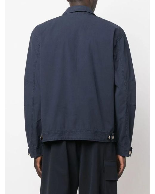 Woolrich Blue Zip-Up Bomber Jacket for men